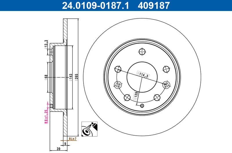 Brake Disc 24.0109-0187.1