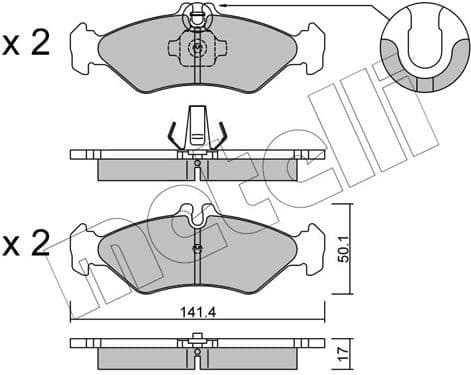 Brake Pad Set, disc brake 22-0571-0
