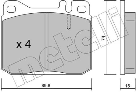 Brake Pad Set, disc brake 22-0011-0