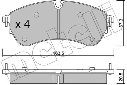 Brake Pad Set, disc brake 22-1173-0