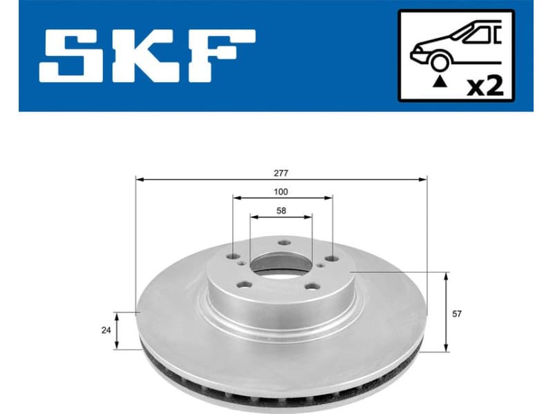 Brake Disc VKBD80341V2 - image 2