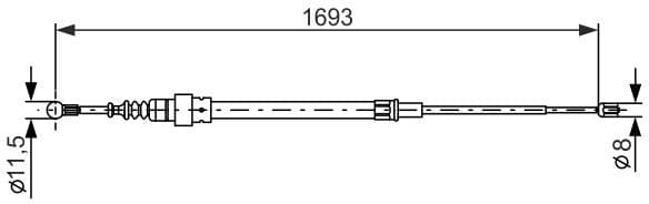 Cable Pull, parking brake 1987477817 - image 2