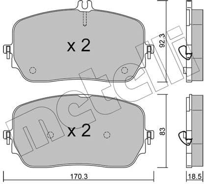 Brake Pad Set, disc brake 22-1272-0