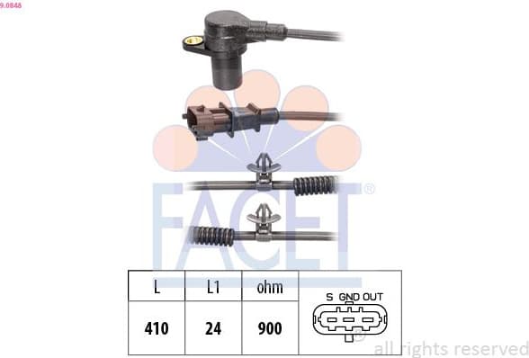 Sensor, crankshaft pulse Made in Italy - OE Equivalent 9.0848