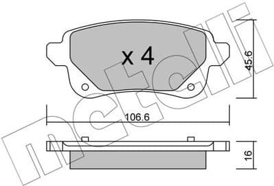 Brake Pad Set, disc brake 22-1112-0