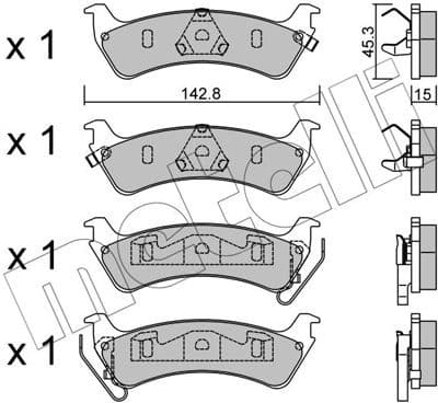 Brake Pad Set, disc brake 22-0527-0