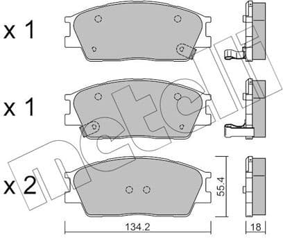 Brake Pad Set, disc brake 22-1374-0