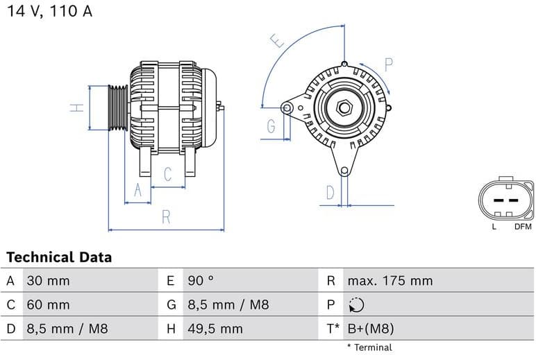 Alternator 0986082940