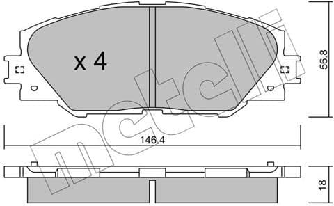 Brake Pad Set, disc brake 22-0748-0