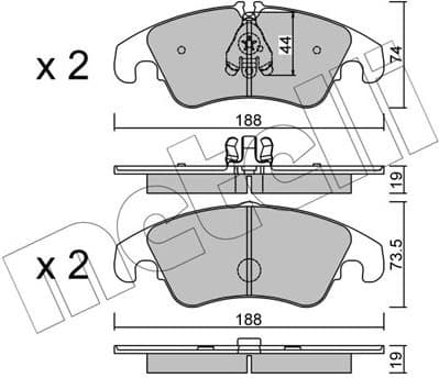 Brake Pad Set, disc brake 22-0775-0