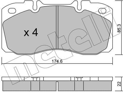 Brake Pad Set, disc brake 22-0268-0