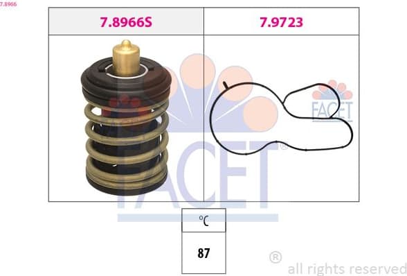 Thermostat, coolant Made in Italy - OE Equivalent 7.8966