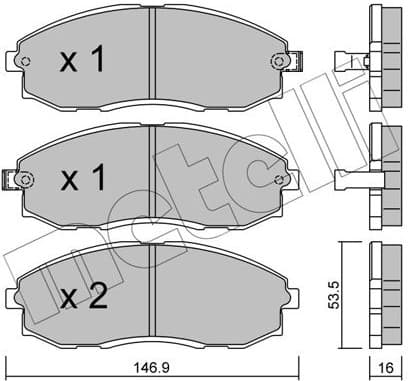 Brake Pad Set, disc brake 22-0297-0