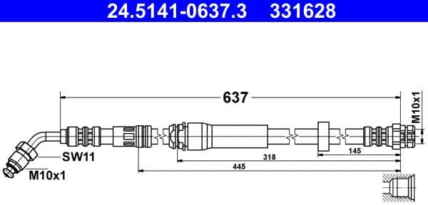 Brake Hose 24.5141-0637.3