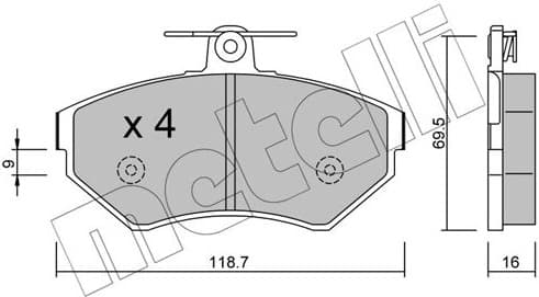 Brake Pad Set, disc brake 22-0215-1