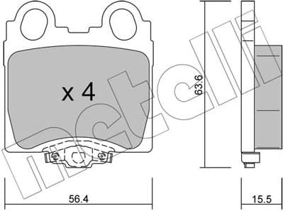 Brake Pad Set, disc brake 22-0758-0