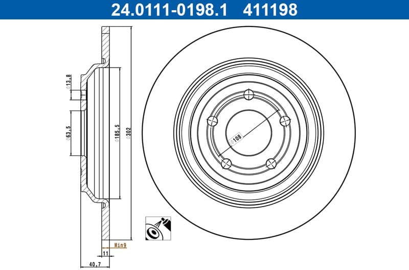 Brake Disc 24.0111-0198.1