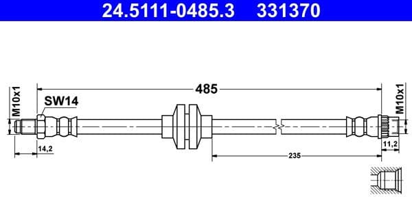 Brake Hose 24.5111-0485.3
