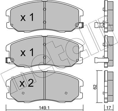 Brake Pad Set, disc brake 22-0778-0