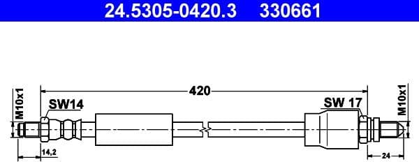 Brake Hose 24.5305-0420.3