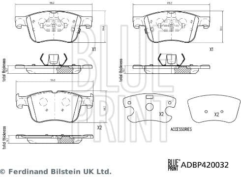 Brake Pad Set, disc brake ADBP420032 - image 2