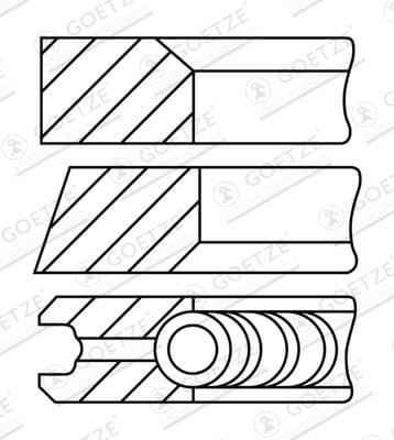 Piston Ring Set LKZ-Ring® 08-454100-00 - image 2