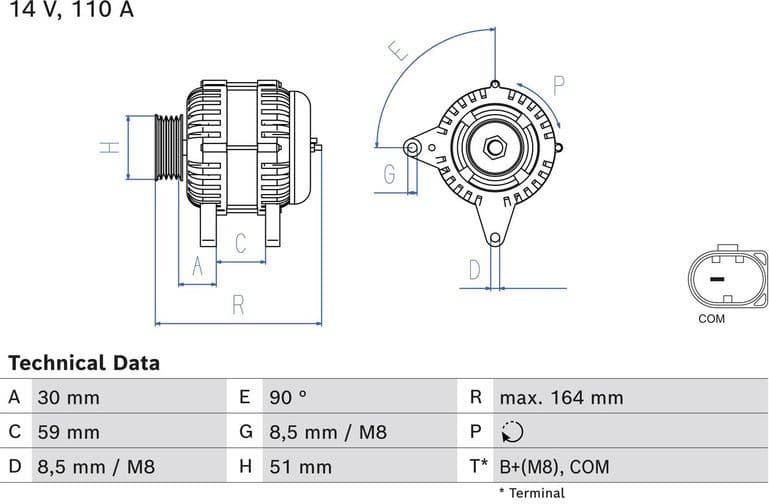 Alternator 0 986 084 760 - image 3