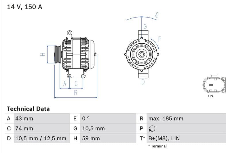 Alternator 0986082580 - image 3