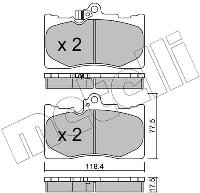 Brake Pad Set, disc brake 22-0799-0