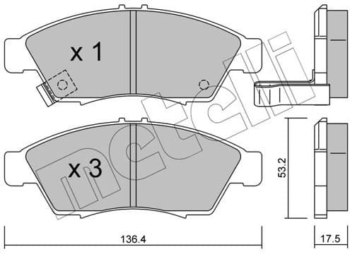 Brake Pad Set, disc brake 22-0437-0
