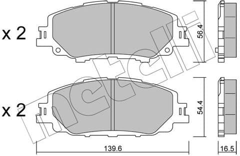 Brake Pad Set, disc brake 22-1235-0