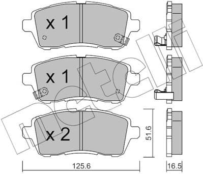 Brake Pad Set, disc brake 22-0793-1