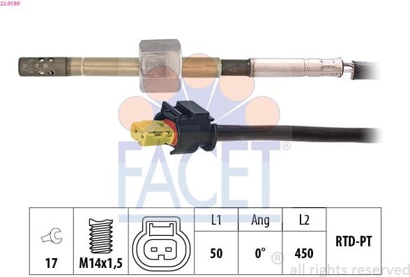 Sensor, exhaust gas temperature Made in Italy - OE Equivalent 22.0189