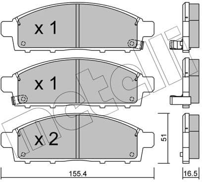 Brake Pad Set, disc brake 22-0791-0