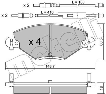 Brake Pad Set, disc brake 22-0331-0
