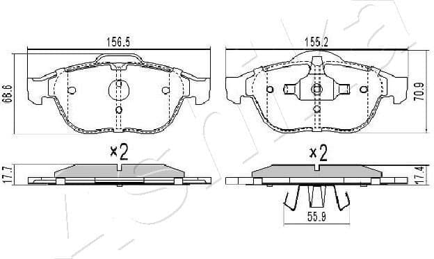 Brake Pad Set, disc brake 50-00-0706 - image 2