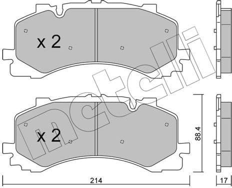 Brake Pad Set, disc brake 22-1252-0