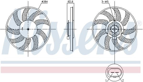 Fan, engine cooling 850099