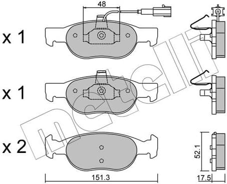 Brake Pad Set, disc brake 22-0079-0