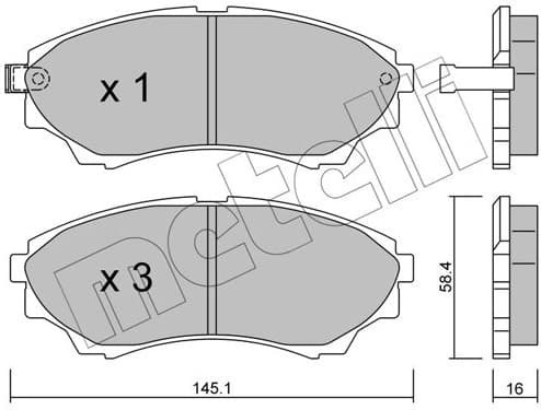 Brake Pad Set, disc brake 22-0610-0