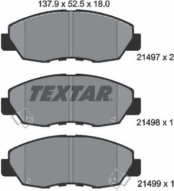 Brake Pad Set, disc brake 2149701