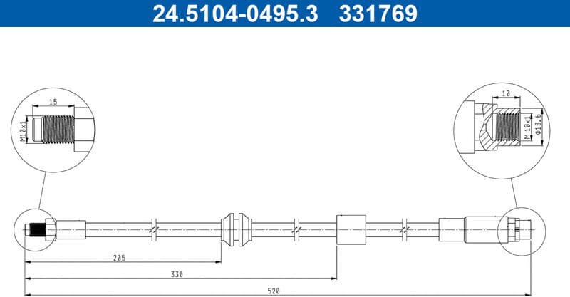 Brake Hose 24.5104-0495.3