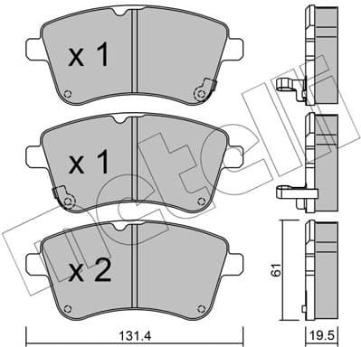 Brake Pad Set, disc brake 22-0913-0