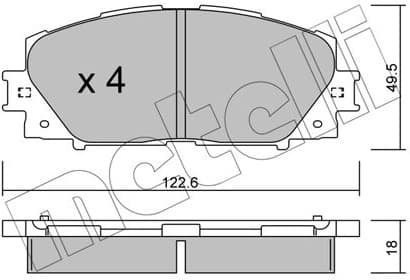 Brake Pad Set, disc brake 22-0745-0