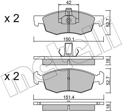 Brake Pad Set, disc brake 22-0274-2