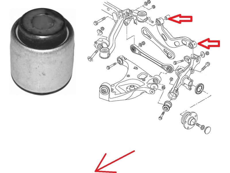 Silentblock rear axle 26619 01