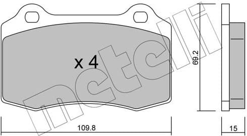 Brake Pad Set, disc brake 22-0251-2