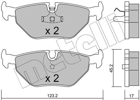 Brake Pad Set, disc brake 22-0180-0