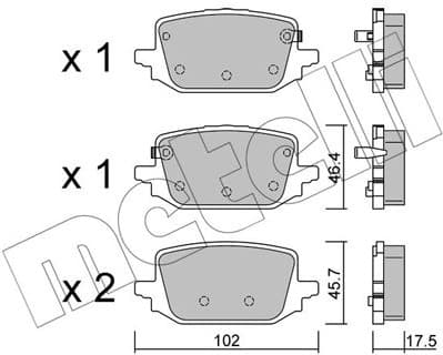 Brake Pad Set, disc brake 22-1366-0