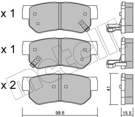 Brake Pad Set, disc brake 22-0365-0